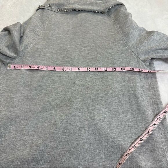 Ruby Rd. gray cardigan with silver need trim size S - Picture 10 of 11